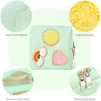 airogym Period Bag for Women, Sanitary Napkin Storage Bag, PU Leather Sanitary Pad Bags for Panty Liners, Tampons, Menstrual Cup Pouches, Sanitary Pads Organizer with Zipper