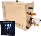 Bathroom Sauna Machine Steam Shower Generator Kit 18KW For Bath Sauna SPA Automatic Descaling Sauna Room Steam With Digital Controller For Home Use for Shower in Home Steam Room Shower(12KW 220)