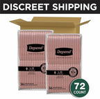 Depend Fresh Protection Adult Diapers, Incontinence & Postpartum Bladder Leak Underwear for Women, Disposable, Maximum, Large, Blush, 72 Count (2 Packs of 36), Packaging May Vary