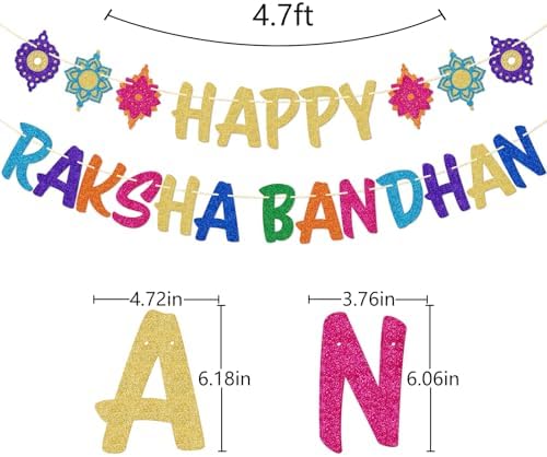 Raksha Bandhan Decorations, Happy Raksha Bandhan Ceremony Decoration, Class Decoration for RakshaBandhan, Pre-strung