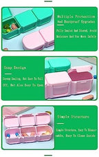 3 Pieces Pill Organizer, 3 Timer Daily Moisture Proof Pill Box Pocket Purse Portable Travel Vitamin Container Medicine Case
