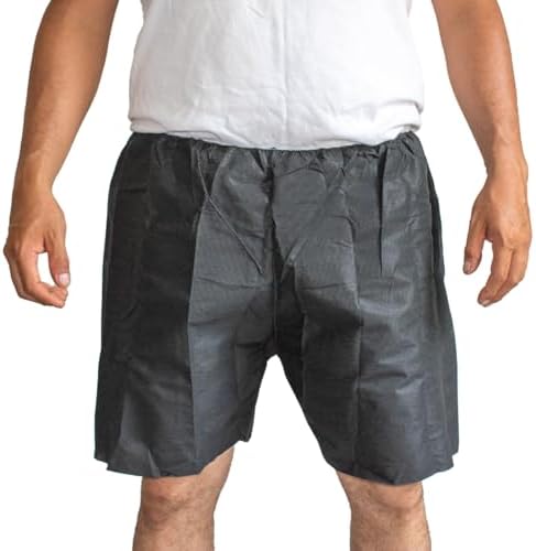 10 Pcs Disposable Shorts Medical with Elastic, SMS, Fluid Resistant, Unisex, Latex Free, Non-Sterile, for Clinics & Hospitals
