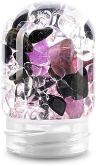 VitaJuwel Sana GUARDIAN ocean blue | Crystal Water Carafe with Tourmaline, Amethyst & Clear Quartz - Protection, Open-Mindedness & Clarity
