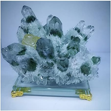 Health & Household Natural Green Ghost Phantom Quartz Crystal Cluster Rock Stones and Crystals Mineral Reiki Healing Specimen Home Deco