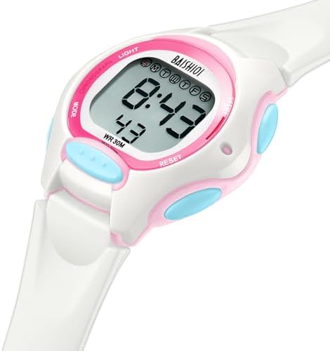 Kids Watch Digital for Girls Boys Teenagers Sport Outdoor Waterproof Analog Watch for Children with Silicone Band Stopwatch with EL Backlight/Timer/Alarm/Date