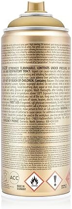 Montana Cans Montana 400 ml Color, Gold Matte Spray Paint, 13.5 Fl Oz (Pack of 1)