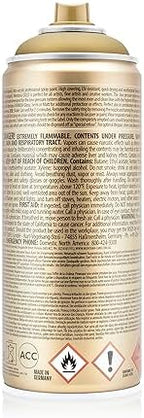 Montana Cans Montana 400 ml Color, Gold Matte Spray Paint, 13.5 Fl Oz (Pack of 1)