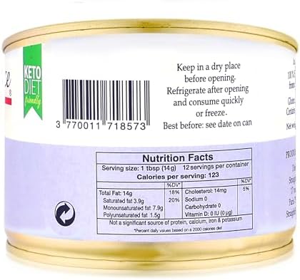 Straight from France Genuinely French, All Natural Pure Goose Fat for Cooking from Southwest France, Keto and Paleo Diet Friendly, Can 170g 6 Oz