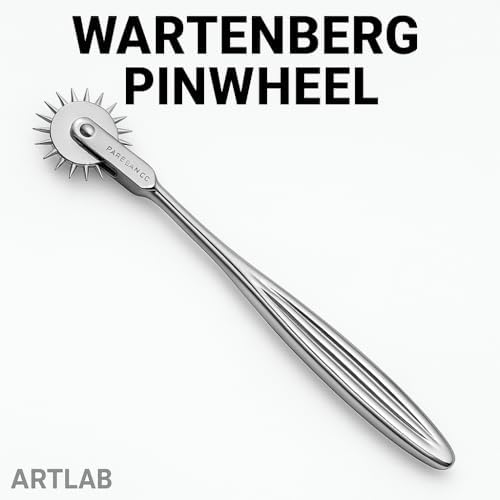 ArTLaB-Premium German Wartenberg Neuro Pinwheel Diagnostic Instrument Sensory Wartenberg Pinwheel 1,3.5,7 Head Strong Wheel Stainless Steel Nerve Tester (1 Head)