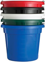 Little Giant® Round Plastic Utility Bucket | Durable & Versatile Feeder Pail with Handles | Bucket for Cleaning | 10 Quarts | Green