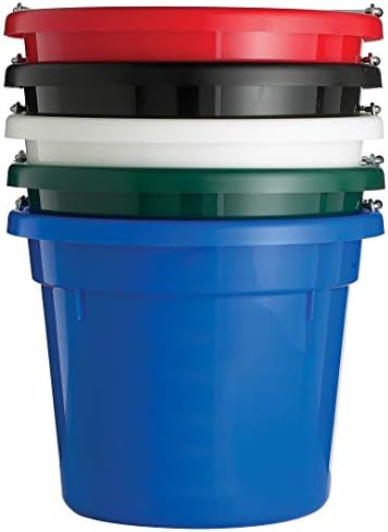 Little Giant® Round Plastic Utility Bucket | Durable & Versatile Feeder Pail with Handles | Bucket for Cleaning | 10 Quarts | Green