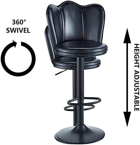 Bar Stool Bar Stool Swivel Stools Modern Rotating Dining Chair with Backrest Sponge Cushion Practical Pedal Barstool, Adjustable Handle 60-80cmr:Yellow Every Family