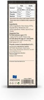 Bee and You Raw Honey Throat Spray, 100% Pure Propolis Extract, Immune Support, Sore Throat & Congestion Relief, Oral Health, Antioxidants, Natural, Keto, Paleo, Gluten-Free | 1 FL Oz (Pack of 2)