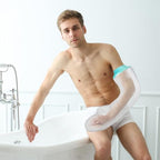 CIVJET Full Arm Waterproof Cast Cover for Shower Adult – Long Arm Cast Protector Sleeve with Bent Elbow Fit – Reusable Watertight Cast Cover for Hand, Wrist, Elbow, Broken Arm Injury Surgery Recovery