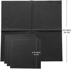 Black Beverage Napkins (300 Count) 2-Ply Disposable Cocktail Napkins for Bar, Weddings, Parties, Events, Premium Quality and EU Made