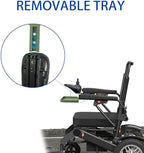 Wheelchair Tray for Permobil, Removable Adult Wheelchair Tray Table. Compatible with F5 & F3 for Rail Armrests, 8.46 x 5.71 Inch Surface to Hold Lightweight Items. A Choice for Wheelchair Accessories