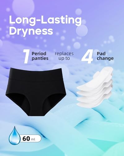 Period Underwear for Women Heavy Flow, Absorbency LeakProof Postpartum Underwear Period Panties Women Menstrual Briefs