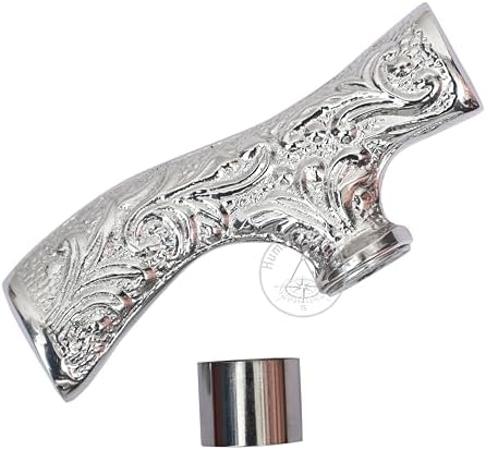 Antique Brass Walking Stick Deluxe Walking Cane Beautiful Brass Silver Handle Walking Stick for Men and Women Gift
