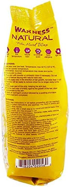 Waxness Film Hard Wax Beads Natural 2.2 lb (1 kg) – Stripless Professional Hard Wax for Face & Body, Smooth Application, Suitable for Sensitive Skin – Made in Italy