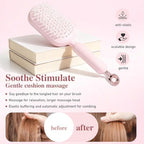 Self Cleaning Hair Brush, Retractable Cushion Massage Comb Brush, Air Cushion Comb, One-pull Clean Anti Static Brushs, Anti-tangle for All Hairs Types (Pink)