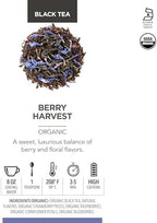 Teabloom Organic Fruity Black Tea, Berry Harvest Loose Leaf Tea, USDA Certified Organic & Kosher, Fresh Whole Leaf Blend in Reusable Gift Canister Makes 35-50 Cups