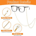 4Pcs Eyeglass Chain for Women Stylish, Stainless Steel Glasses Strap Sunglasses Strap Eyewear Retainer Chain for Men Women, Eye Glasses Holders Around Neck Stylish Colorful