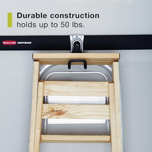 Rubbermaid FastTrack Ladder Hook Garage Wall/Ladder Hanger Wall Mount and Heavy Duty Organization for Home/Garage/Wall/Shed