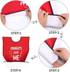 XKDOUS 2 Pack Funny Adult Bibs for Man, Waterproof and Reusable Adult Bibs for Eating with Optional Crumb Catcher,Washable Dining Clothing Protector, Gifts for Women Mom Elderly Men Senior