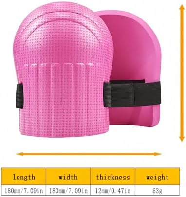 Gardening Knee Pads for Women and Men - Lightweight Waterproof Foam, and Easy Fit Knee Pads for Gardening with Adjustable Hook'n'Loop Straps - Perfect Womens for Work (Pink)
