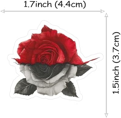 50 PCS Edible Halloween Rose Cupcake Toppers Wafer Paper Black Red Rose Cake Toppers Edible Roses Cake Decorations for Flower Theme Baby Shower Birthday Wedding Party Cake Decorations Supplies