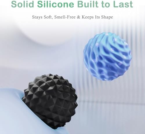 Large Silicone Massage Lacrosse Balls for Myofascial Release - Yoga Deep Tissue Massage,Trigger Point Therapy, Foot Plantar Fasciitis,Muscle Knots, Muscle Soreness Massager Balls(2 Pack)