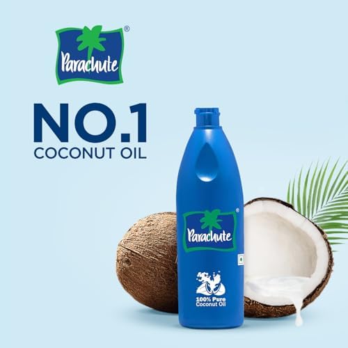 Parachute Coconut Oil| 100% Pure & Natural| Unrefined Coconut Oil| No Chemicals & Preservatives| Fresh Long Lasting Aroma| Untouched By Hands| 15 Fl Oz Jar