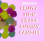 Vegan Swedish Candy Lion Gummies - Fruity Lion Shaped Gummies, Safari Candy, 8 Ounce