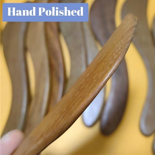Sandalwood Muscle Gua Sha Scraper Tool, Natural Wood Scraping Board for Body Therapy, Muscle Relief and Lymphatic Drainage, 1 PCS
