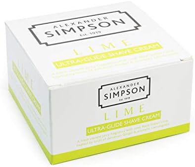 Alexander Simpson Est. 1919 Ultra-Glide Shave Cream 180ml (Lime) Simpsons Shaving cream