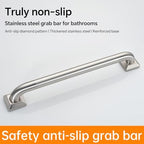 joyrain 500lb Capacity Stainless Steel Grab Bar - Heavy Duty Bathroom Safety Rail for Elderly, Anti-Slip Shower Handle, ADA Compliant (Peened, 12 inch)