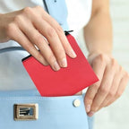 Red Period Bag Sanitary Napkin Storage Bag Small Tampon Pad Holder for Purse Menstrual Pad Bag Tampon Pouch Portable Feminine Care First Period Kit for Teen Girls Women