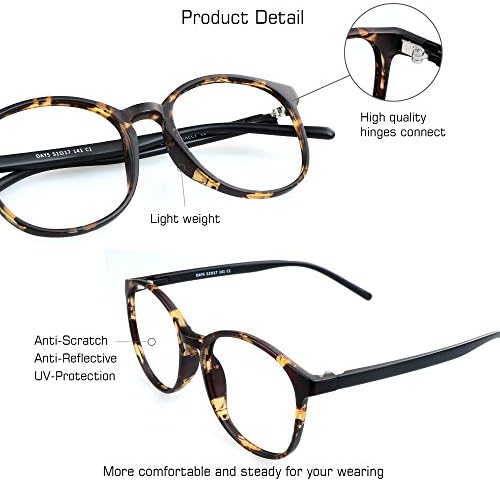 VisionGlobal Blue Light Blocking Glasses for Women Men, Stylish Oval Frame