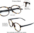 VisionGlobal Blue Light Blocking Glasses for Women Men, Stylish Oval Frame