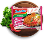 Indomie Mi Goreng Instant Stir Fry Noodles, Halal Certified, Hot & Spicy/Pedas Flavor 2.82 Ounce (Pack of 30)