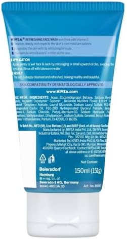 Nivea Refreshing Face Wash | Normal Skin With Vitamin E | 150ml (5.07 Fl Oz)