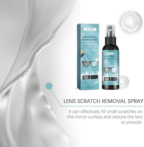 2pcs Lens Scratch Remover Spray,Scratch Repair Tool for Eyeglass and Sunglasses,with Cleaning Lenses and Removing Screen Scratch,Glasses Polishing Cleaning Fluids Kits