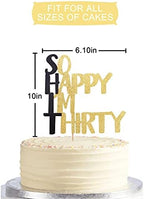 So Happy I'm Thirty Cake Topper - 30th birthday cake topper, Fabulous Birthday Cake Party Decorations.Black men's and women's 30th birthday cake party decoration (single side)
