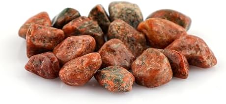 CRYSTALIS 100cts Natural Unakite Polished Raw Crystals, Loose Gemstone Wholesale Bulk Rough Jewelry Making Supply, Chakra And Healing Raw Stones, Wire Wrapping, DIY, Tumbling, Gem Collection