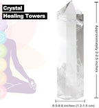 Crystal Towers Natural Healing Crystal Point Obelisk Hexagonal Wands Reiki Energy Balancing Chakra Meditation Therapy Gift for Women Men, Clear Quartz, 2" to 2.5"