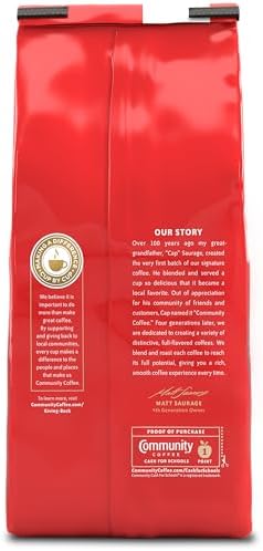 Community Coffee New Orleans Blend, Ground Coffee, Special Dark Roast, 12 Ounce Bag (Pack of 1)