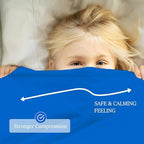 Sensory Bed Sheet for Deep Pressure Therapy – Spandex Bed Sheet – Sensory Compression Blanket for ADHD, Autism – Breathable & Hypoallergenic, Blue, Full Size
