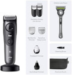 Braun Series 9 All-in-One Beard & Body Grooming Kit for Men, Cordless Trimmer, Hair Clippers & Shaver for Face, Hair & Body with Gillette Labs Razor, AIO 9535