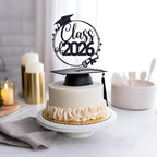 Class of 2026 Cake Topper, Congrats Grad Cake Decorations, So Pround of You, 2026 High School/College/University Graduation Party Decorations (Black)