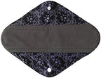 5 Pieces Charcoal Bamboo Mama Cloth/Menstrual Pads/Reusable Sanitary Pads (Black lace, Heavy (12 inch))
